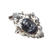 Victorian King of Siam Carved Sapphire Pendant