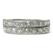Art Deco Double Row Half Eternity Ring