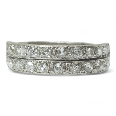 Art Deco Double Row Half Eternity Ring