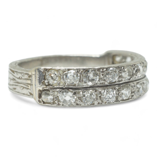 Art Deco Double Row Half Eternity Ring