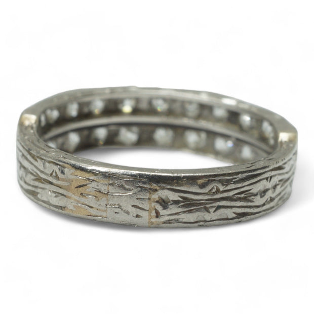 Art Deco Double Row Half Eternity Ring