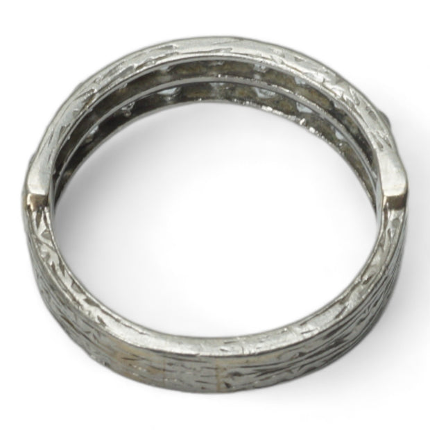 Art Deco Double Row Half Eternity Ring