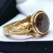 Antique Victorian Period Garnet Snakes Ring