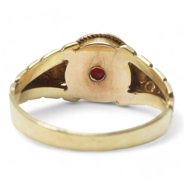 Antique Victorian Period Garnet Snakes Ring
