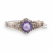 Edwardian Period 11ct Amethyst Bangle