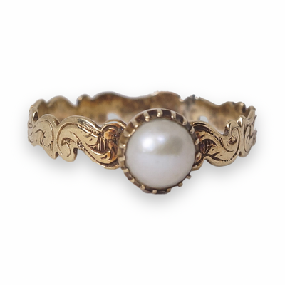Early Victorian Natural Pearl Ring