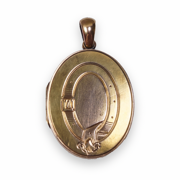 Victorian 15k Gold Garter Buckle Locket