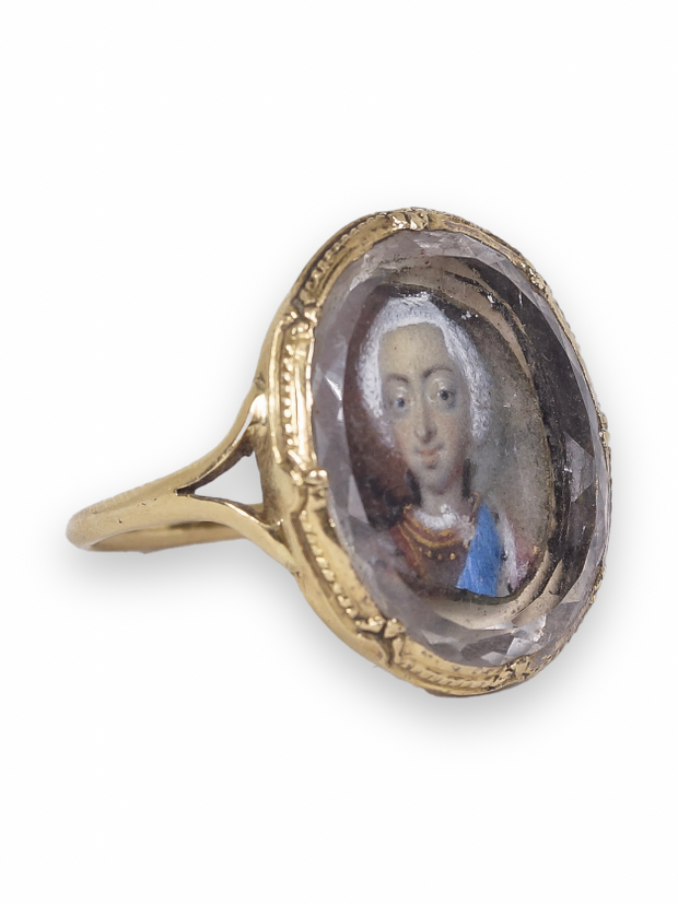 Rare Bonnie Prince Charlie Stuart Crystal Ring