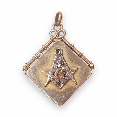 Victorian Period Diamond Masonic Locket