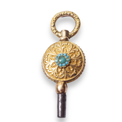 Regency Period 18k Gold Turquoise Watch Key